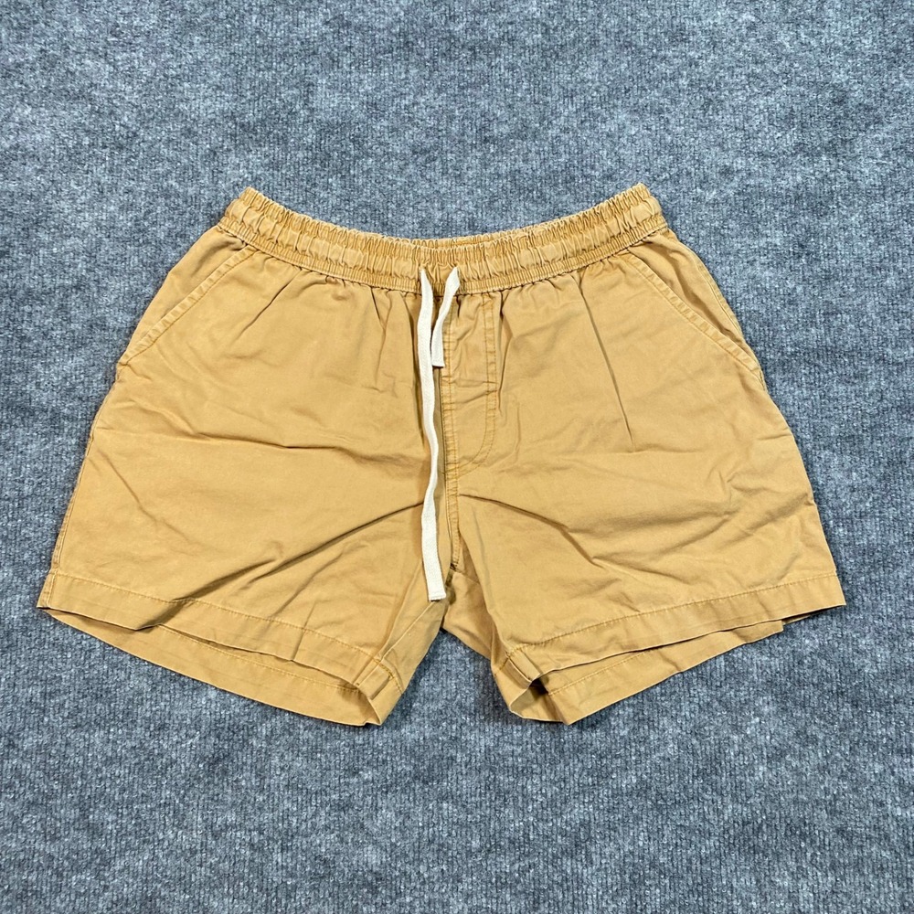 Chubbies Mens Tan Khaki 5.5 Inch Inseam Elastic Waist Shorts Medium USA Made